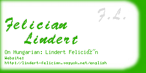 felician lindert business card